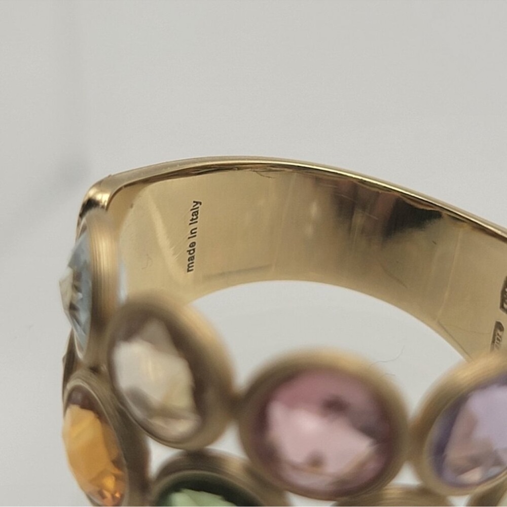 Marco Bicego 18karat Gold Ring with Multi-Colored Gemstones - Picture 11 of 12